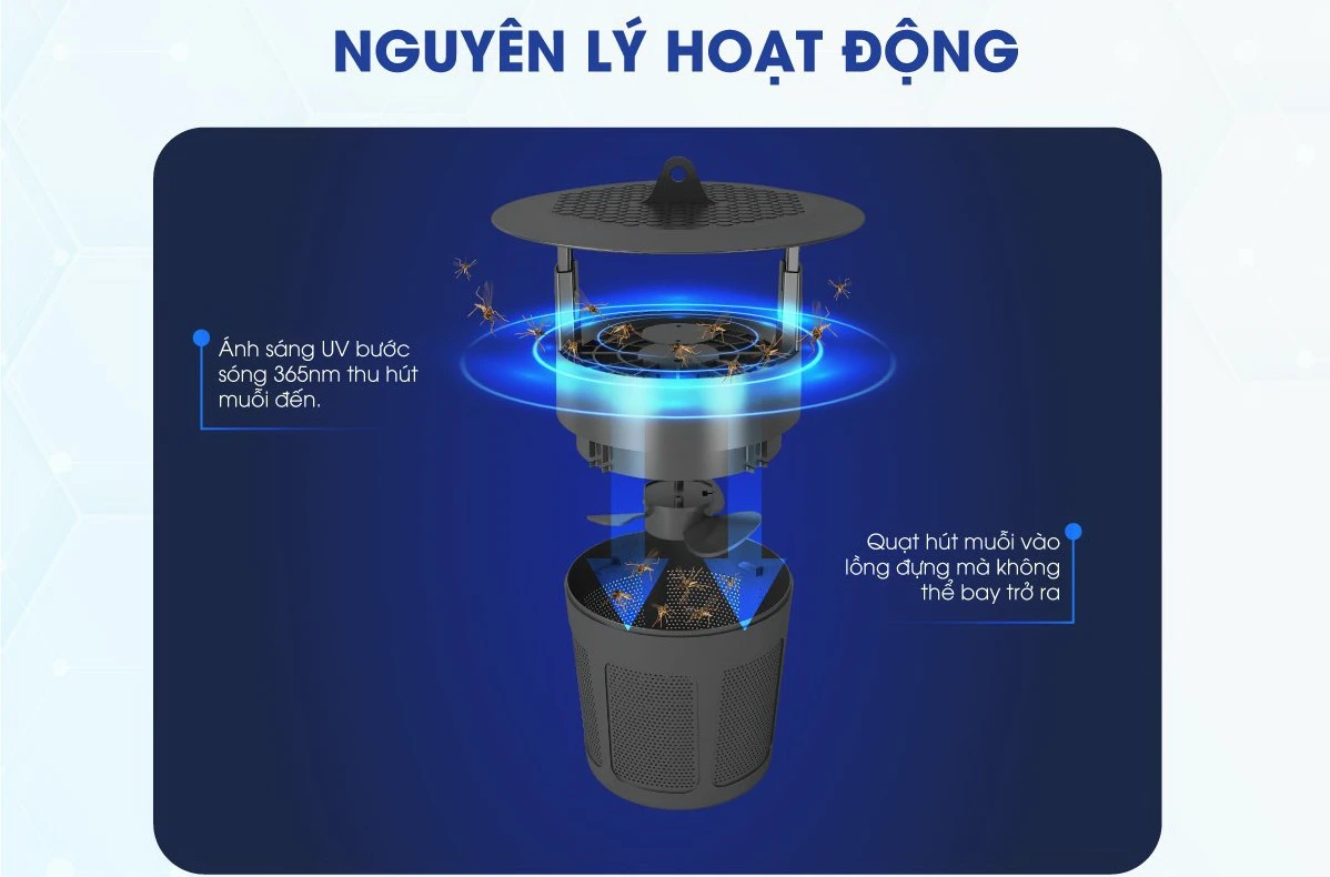 Nguyên lý hoạt động của Đèn Bắt Muỗi 5W DBM01