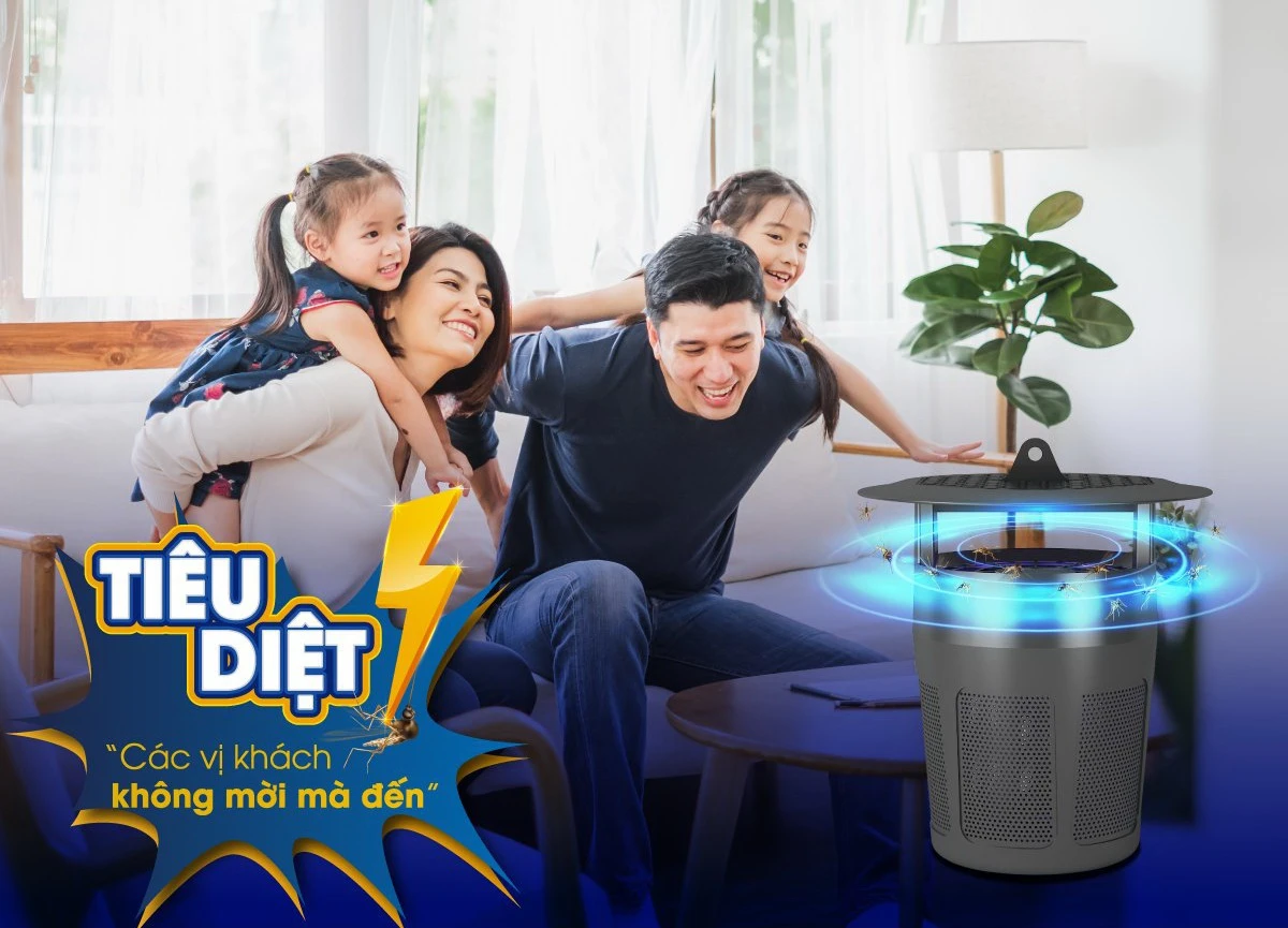 Đèn Bắt Muỗi 5W DBM01 tự động của Rạng Đông