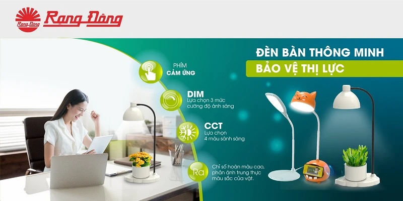 Đèn bàn LED Rạng Đông giúp bảo vệ thị lực cho đôi mắt khỏe mạnh