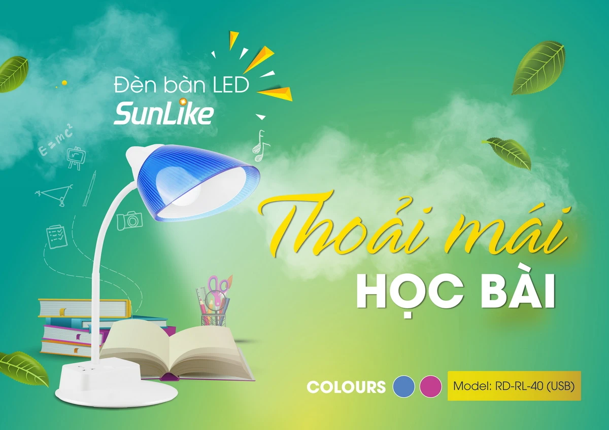 Đèn Led Bàn Học Chống Cận 8W RD-RL-40 (oc-usb) từ thương hiệu Rạng Đông - người bạn đồng hành đáng tin cậy của bạn trên bàn học