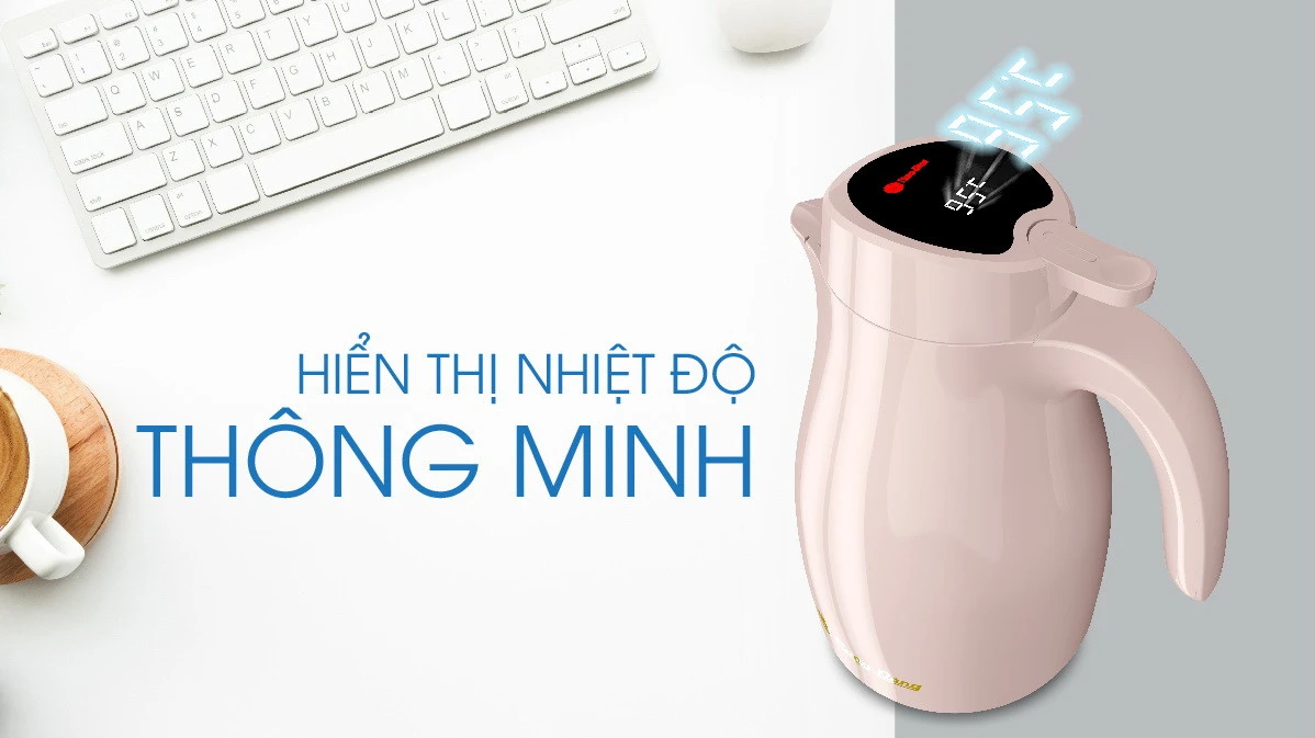 Phích Cao Cấp Pha Trà 1.5L Hiển Thị Nhiệt Độ RD-1542 N3.E