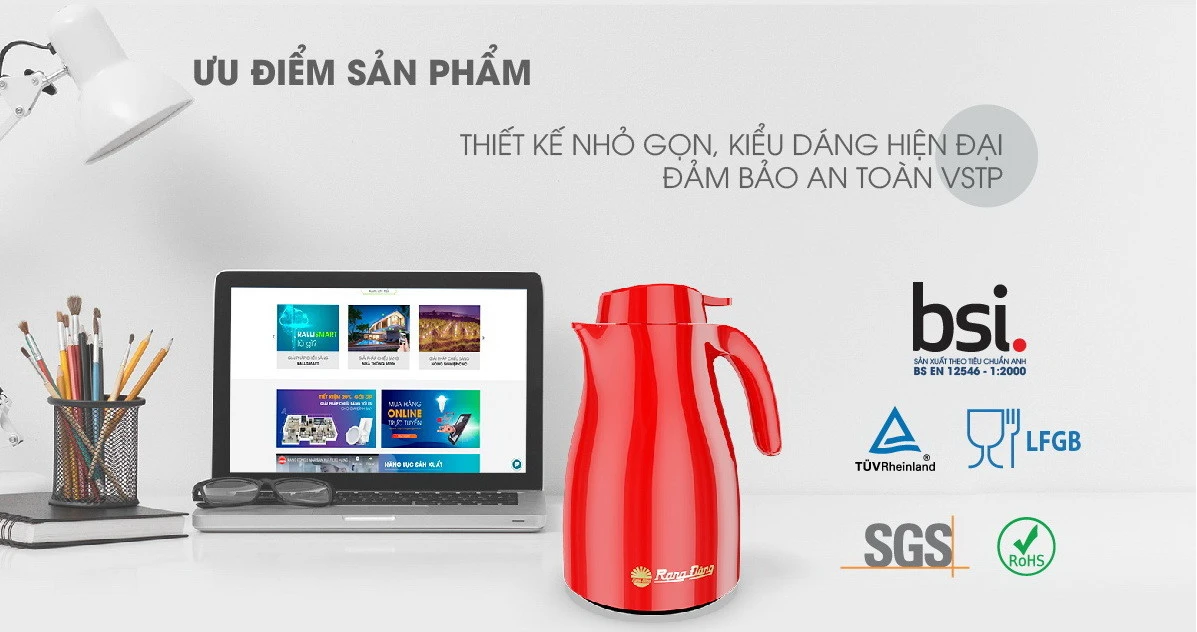 Ưu điểm Phích Cao Cấp Pha Trà 1.5L Hiển Thị Nhiệt Độ RD-1542 N3.E