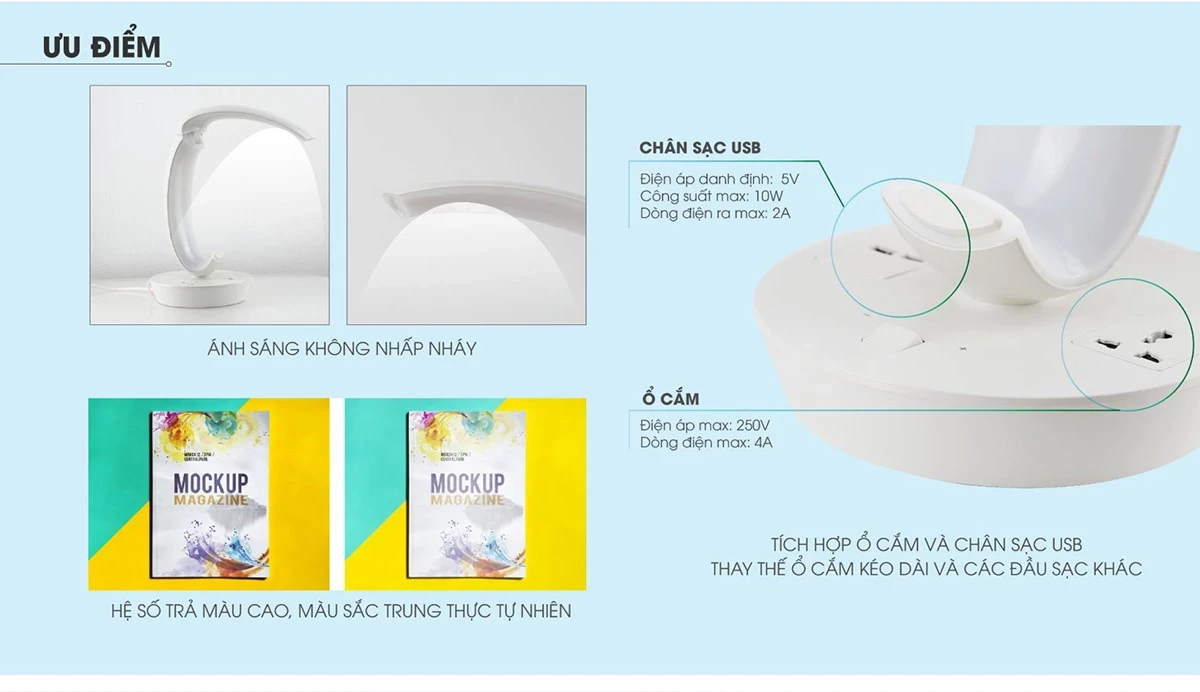 Đèn bàn chống cận thị với công nghệ LED Sunlike